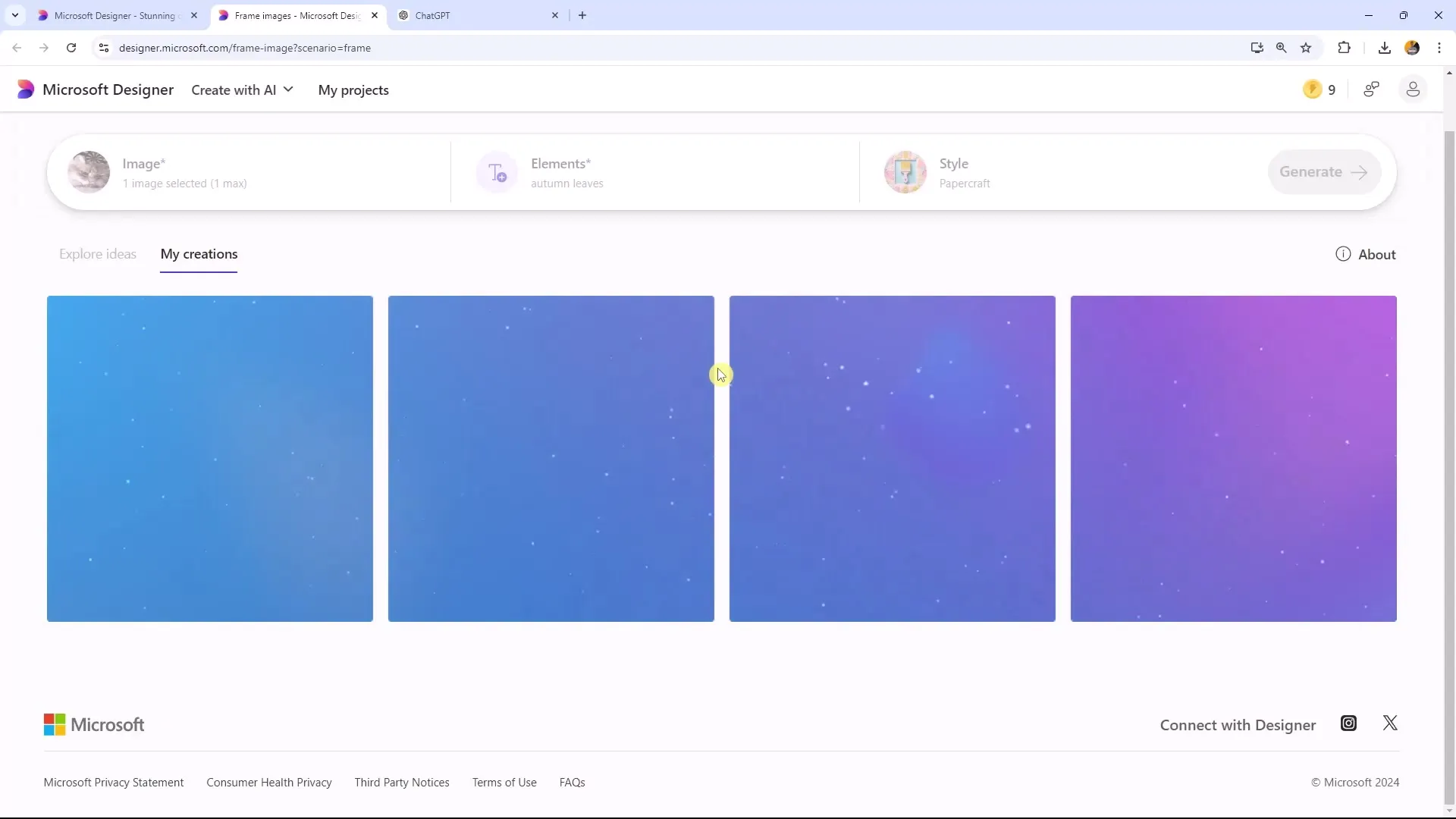 Lage kreativ innramming av bilder med Microsoft Designer