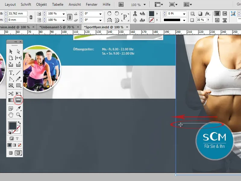 Desain flyer dalam format lipat contoh gym/ pusat kebugaran - Bagian 4