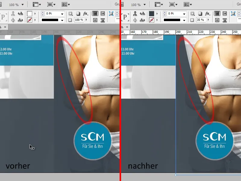 Desain flyer dalam format lipat dengan contoh studio olahraga/fitness - Bagian 4
