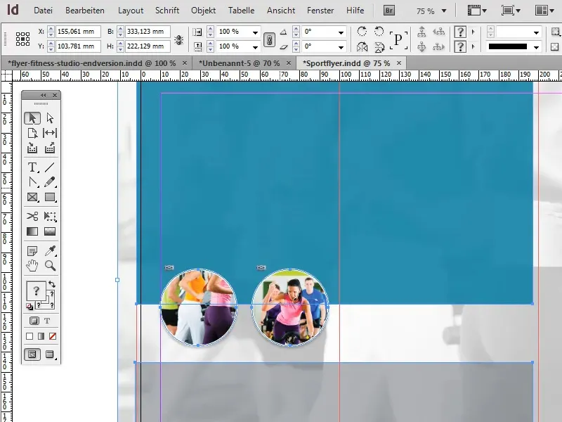 Desain flyer dalam format lipat berdasarkan contoh studio olahraga/fitness - Bagian 4
