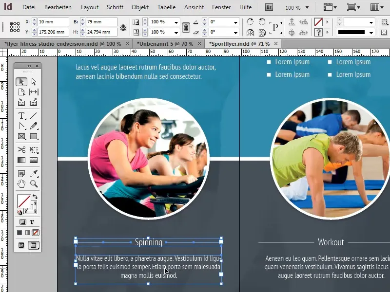 Desain flyer dalam format lipat contoh gym/fitness - Bagian 4