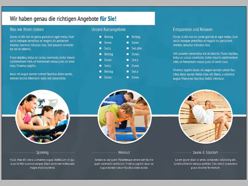 Desain flyer dalam format lipat contoh studio olahraga/fitness - Bagian 4