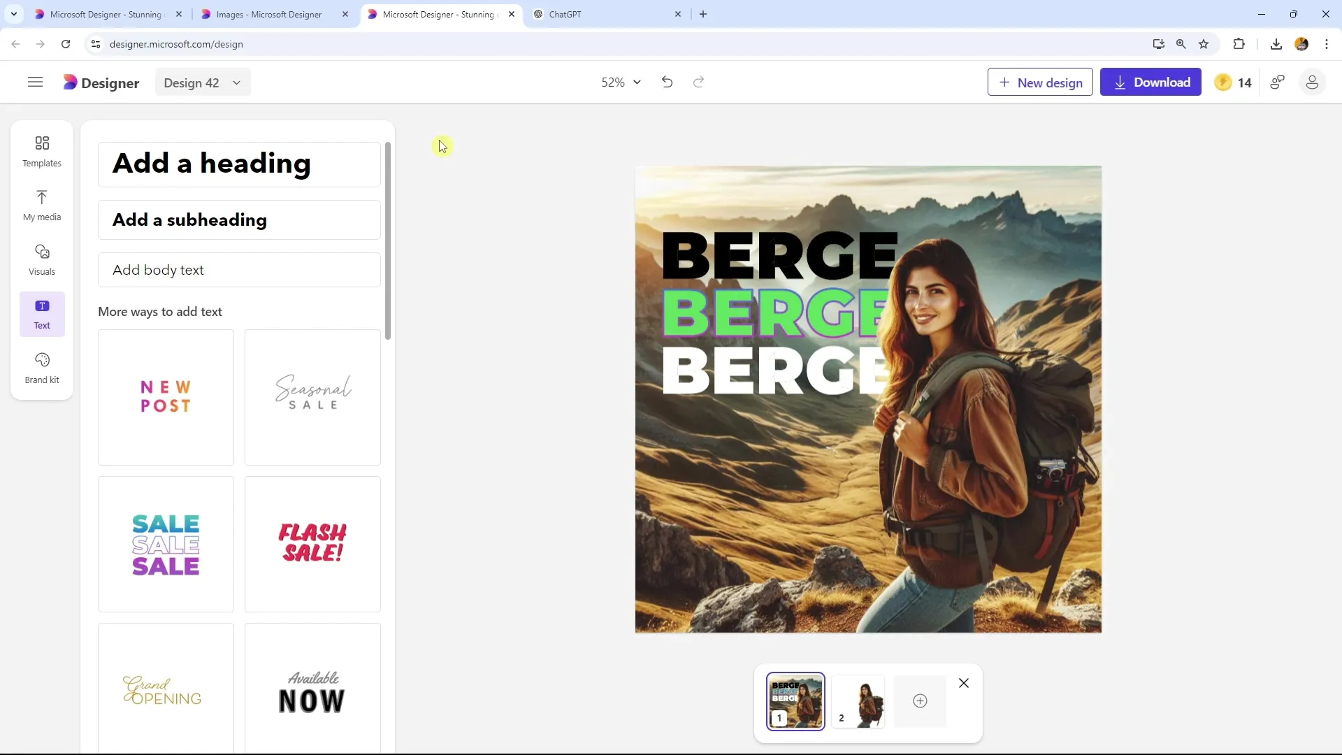 Create effective hashtags for social media with Microsoft Designer