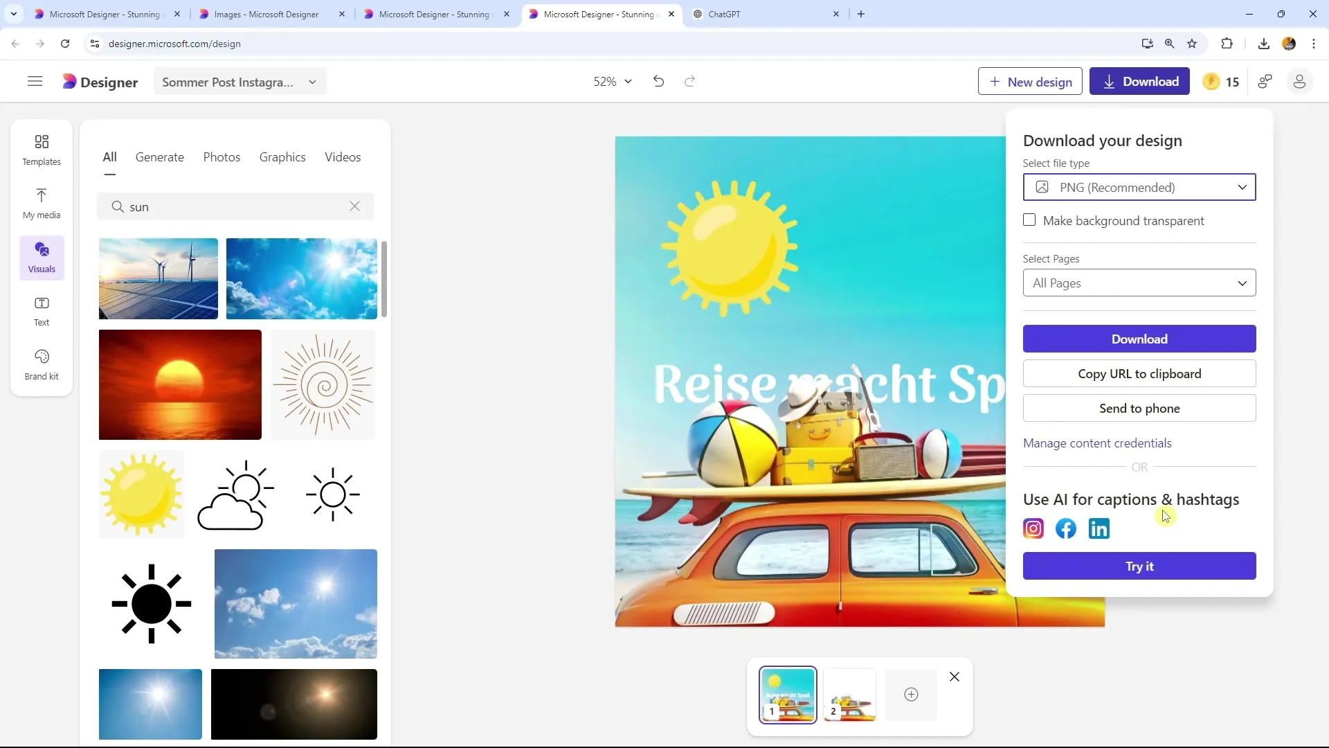 Create effective hashtags for social media with Microsoft Designer