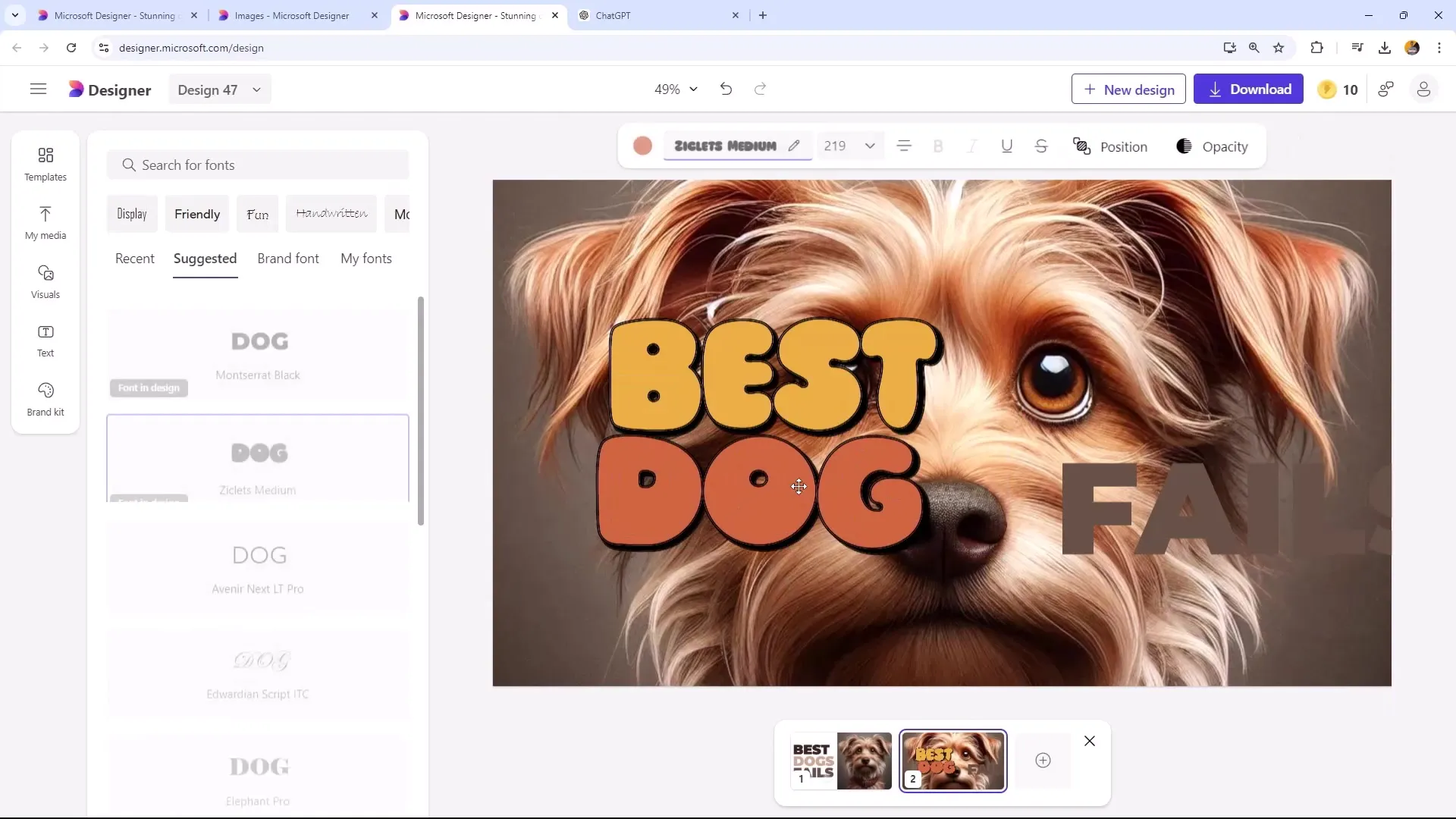 Optimalisering av miniatyrbilder med Microsoft Designer: En detaljert veiledning