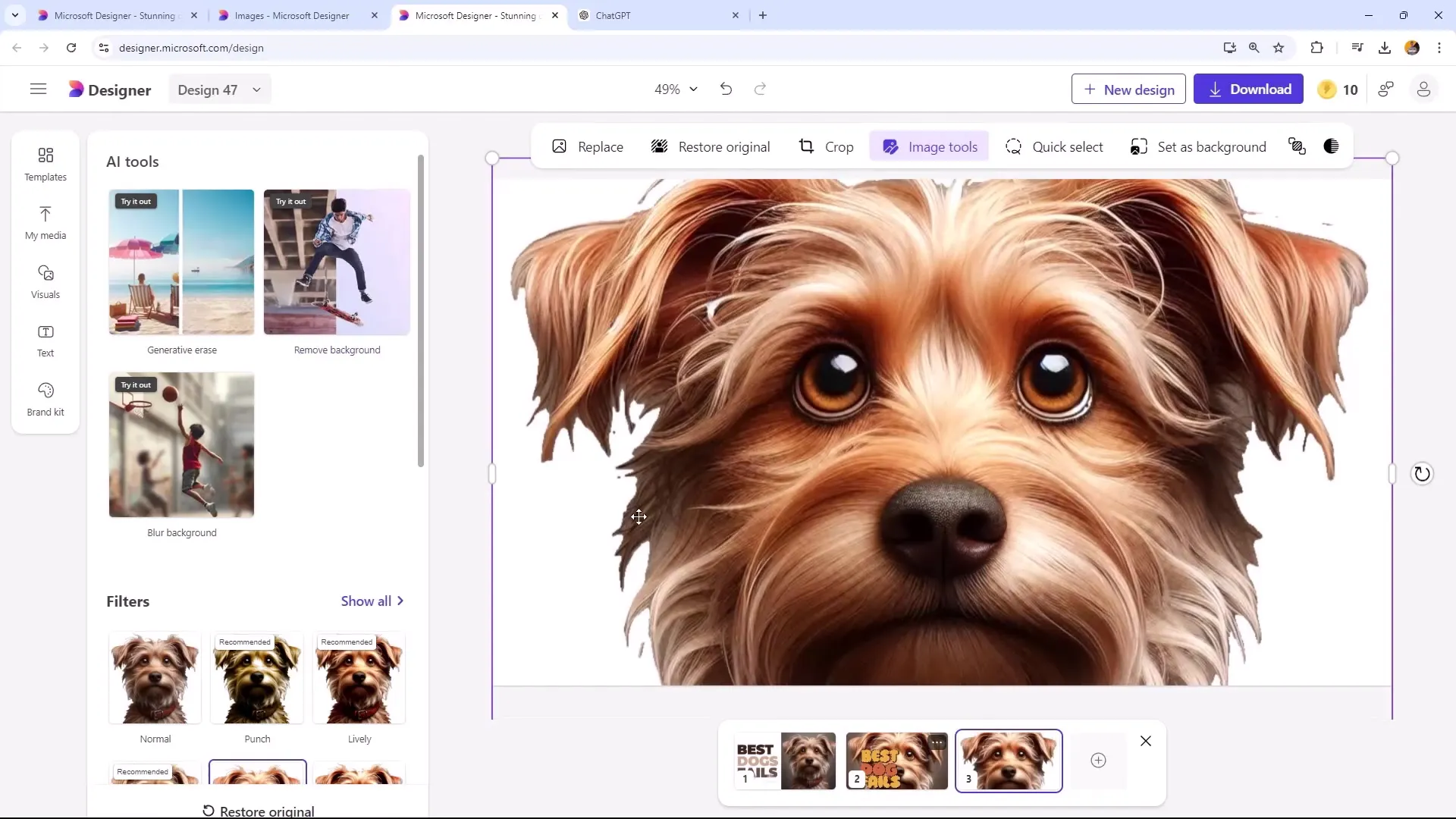 Optimalisering av miniatyrbilder med Microsoft Designer: En detaljert veiledning
