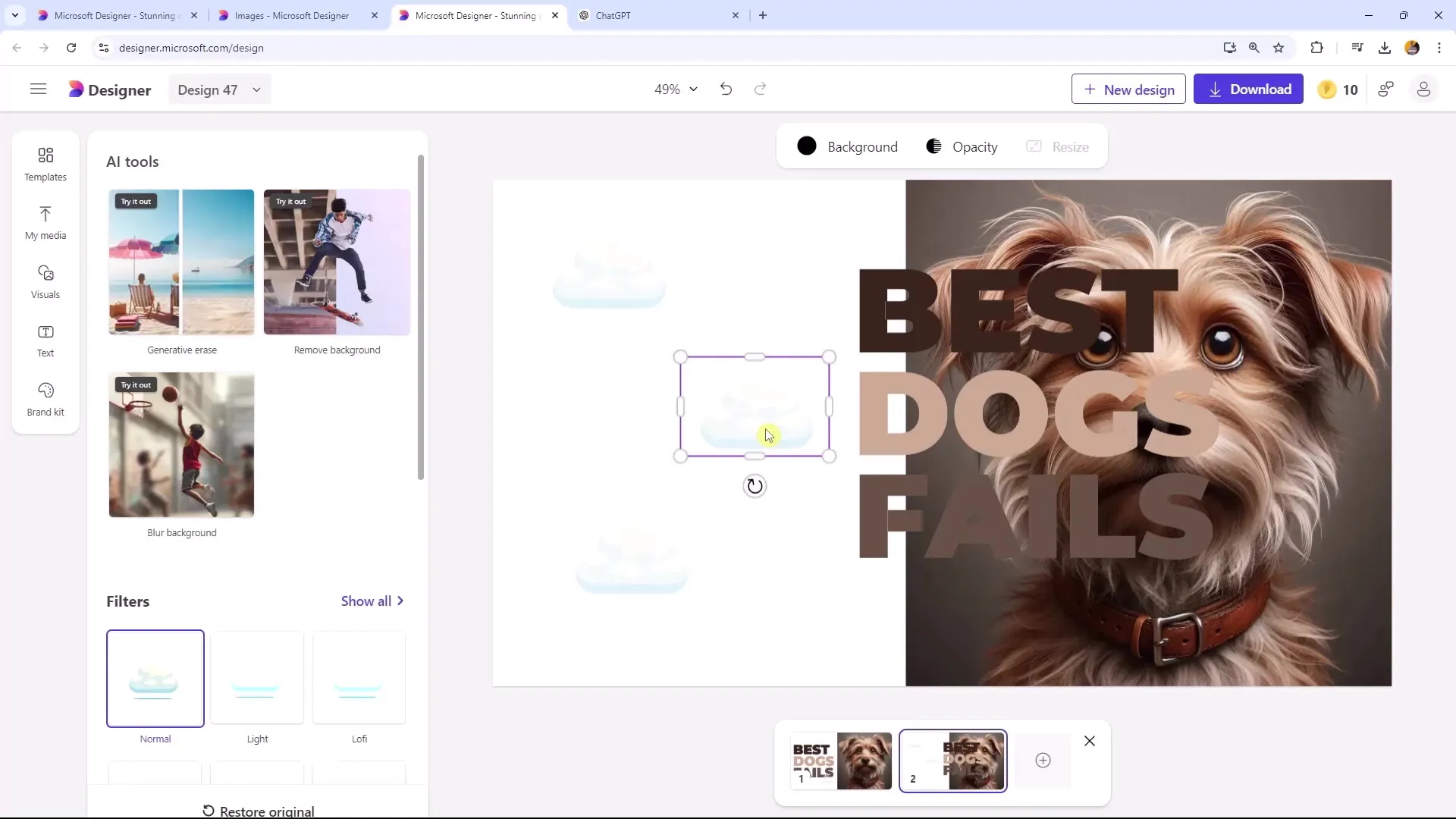 Optimalisering av miniatyrbilder med Microsoft Designer: En detaljert veiledning