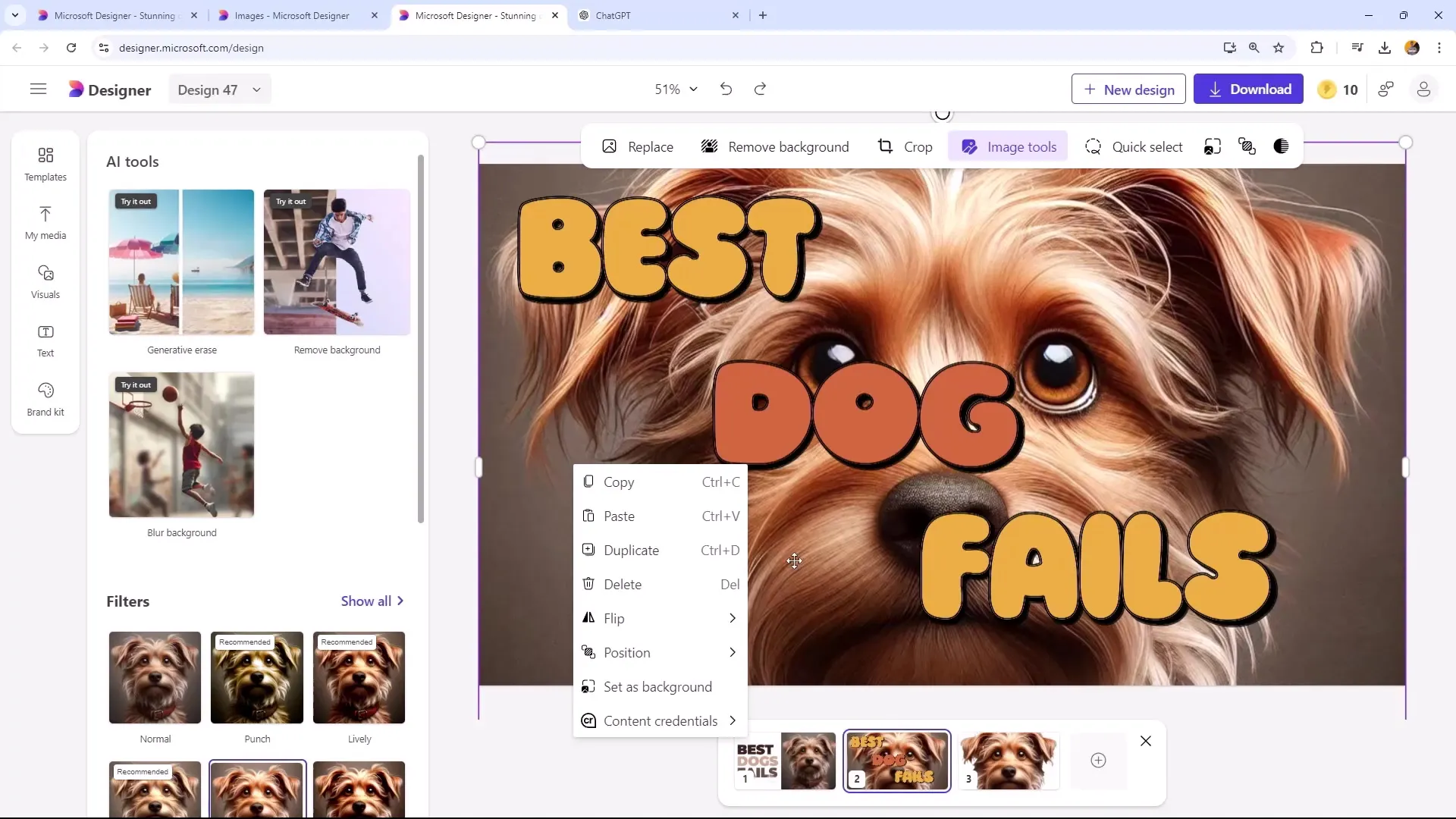 Optimalisering av miniatyrbilder med Microsoft Designer: En detaljert veiledning