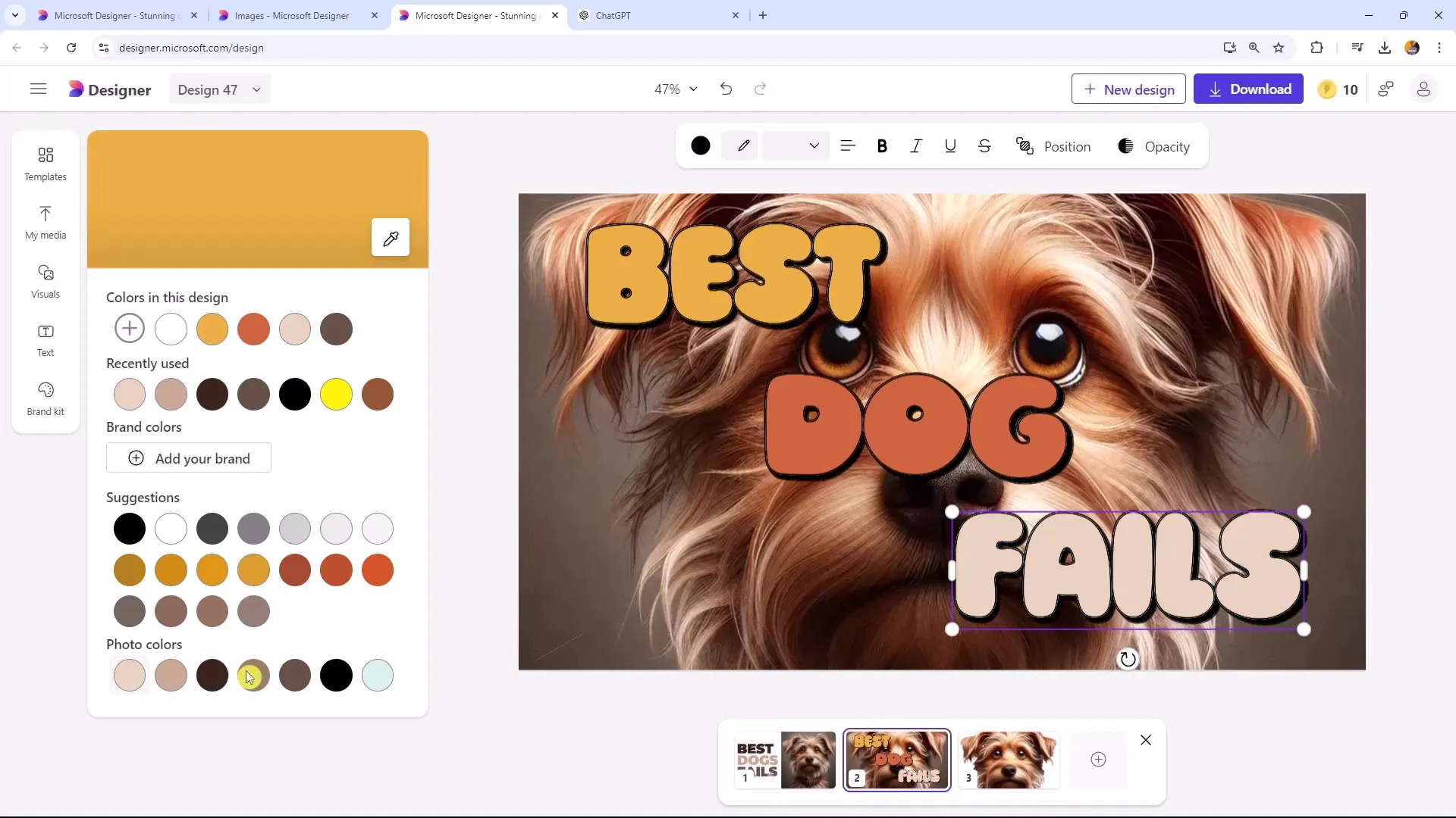 Optimalisering av miniatyrbilder med Microsoft Designer: En detaljert veiledning