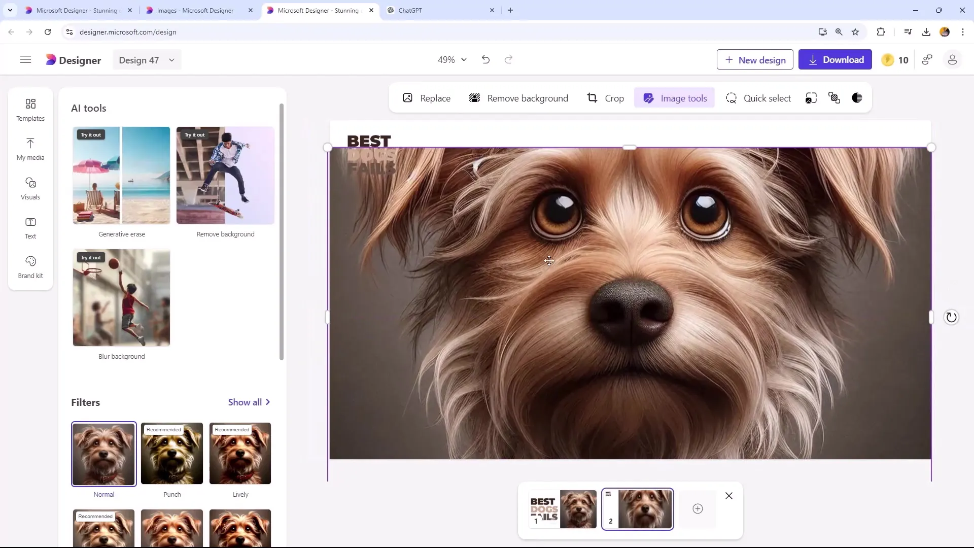 Optimalisering av miniatyrbilder med Microsoft Designer: En detaljert veiledning