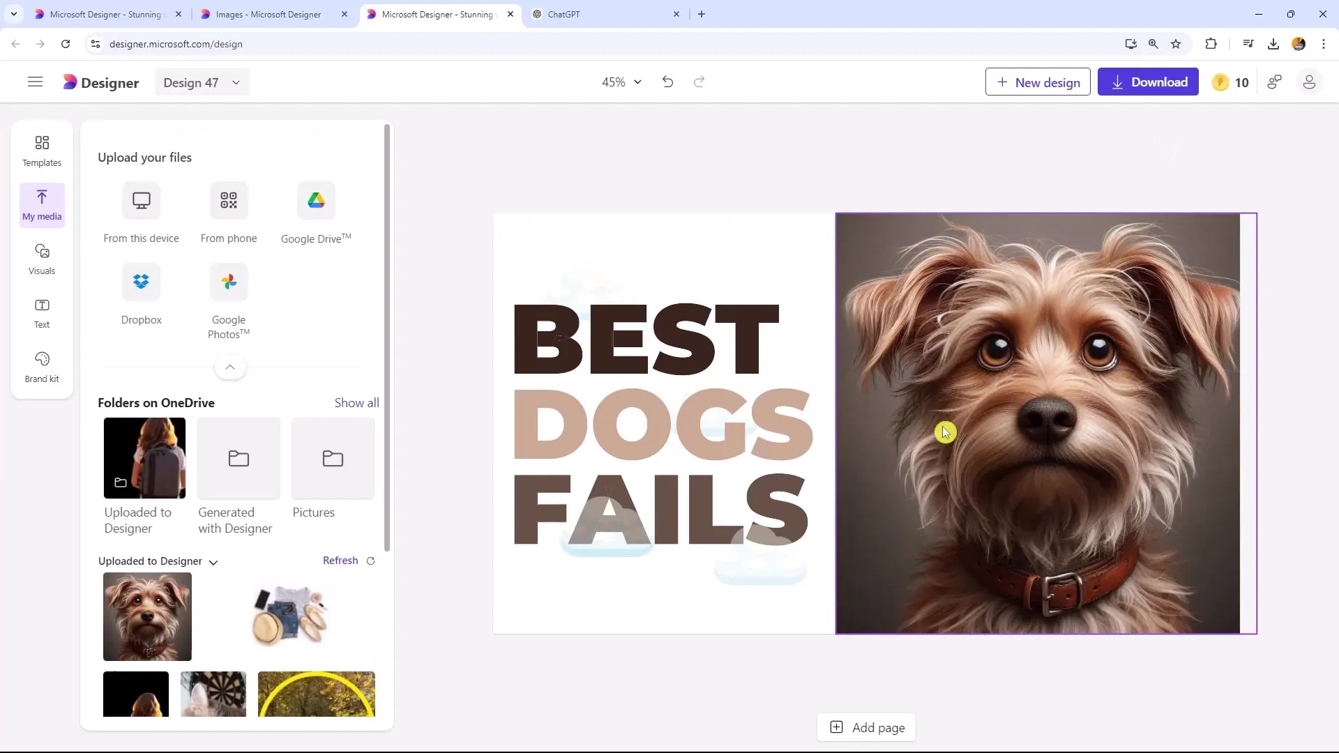 Optimalisering av miniatyrbilder med Microsoft Designer: En detaljert veiledning
