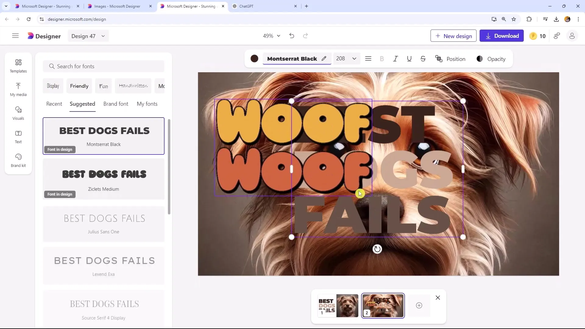 Optimalisering av miniatyrbilder med Microsoft Designer: En detaljert veiledning