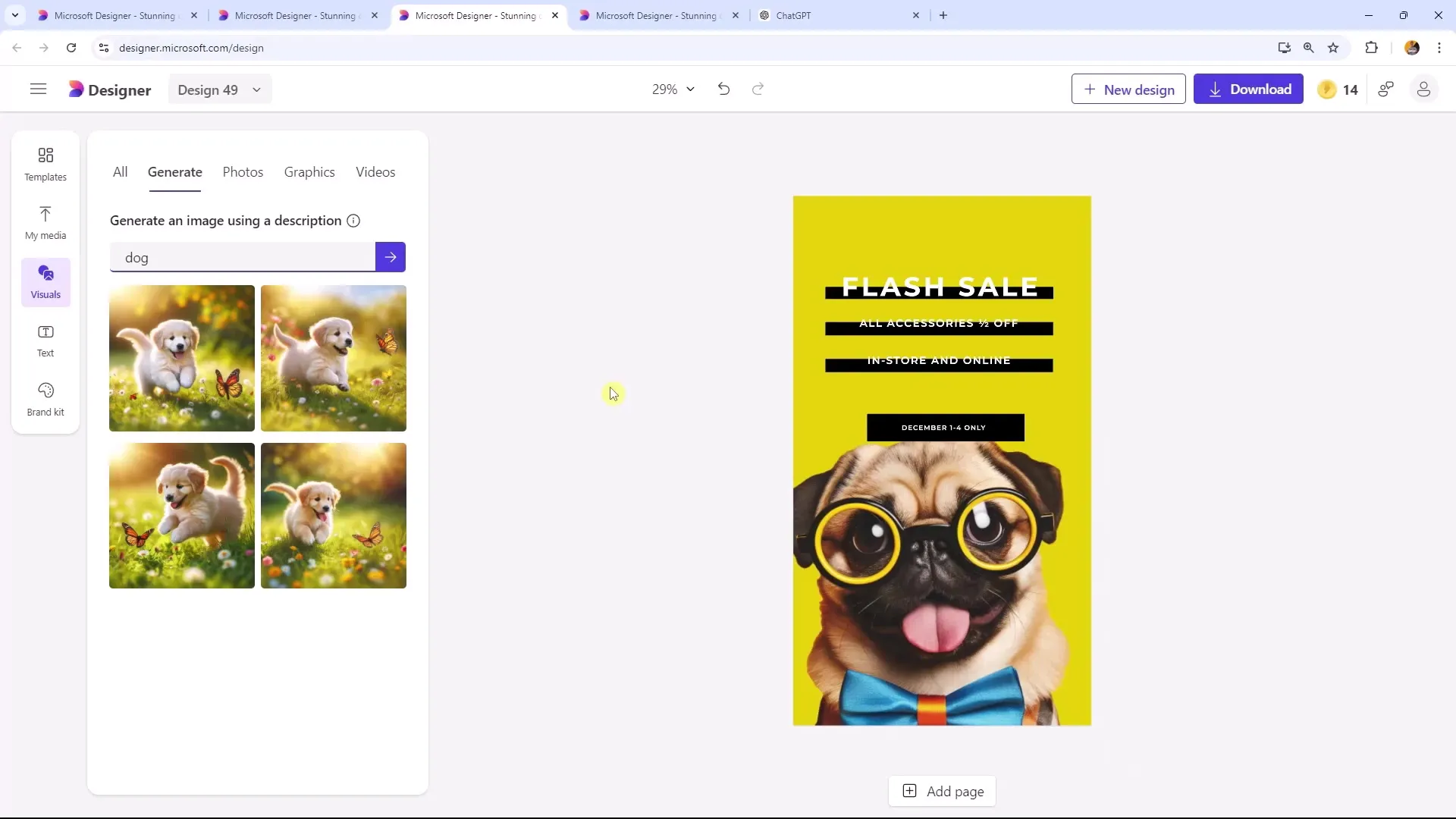 Lag profesjonelle flygeblader med Microsoft Designer: En trinnvis veiledning