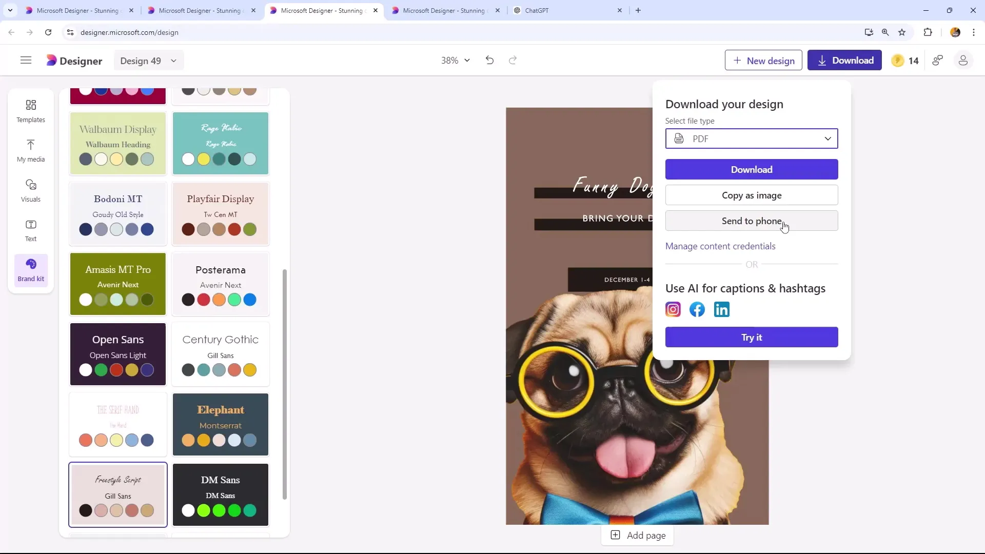 Lag profesjonelle flyveblader med Microsoft Designer: En trinnvis veiledning