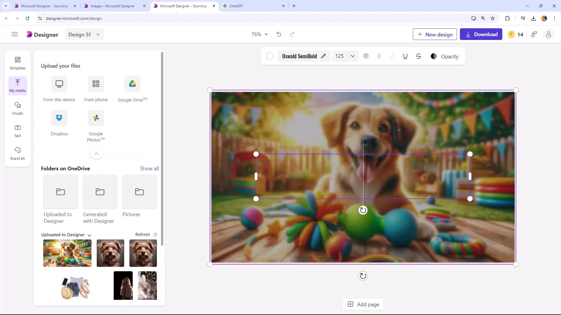 Lag tiltalende PowerPoint-forsider med Microsoft Designer