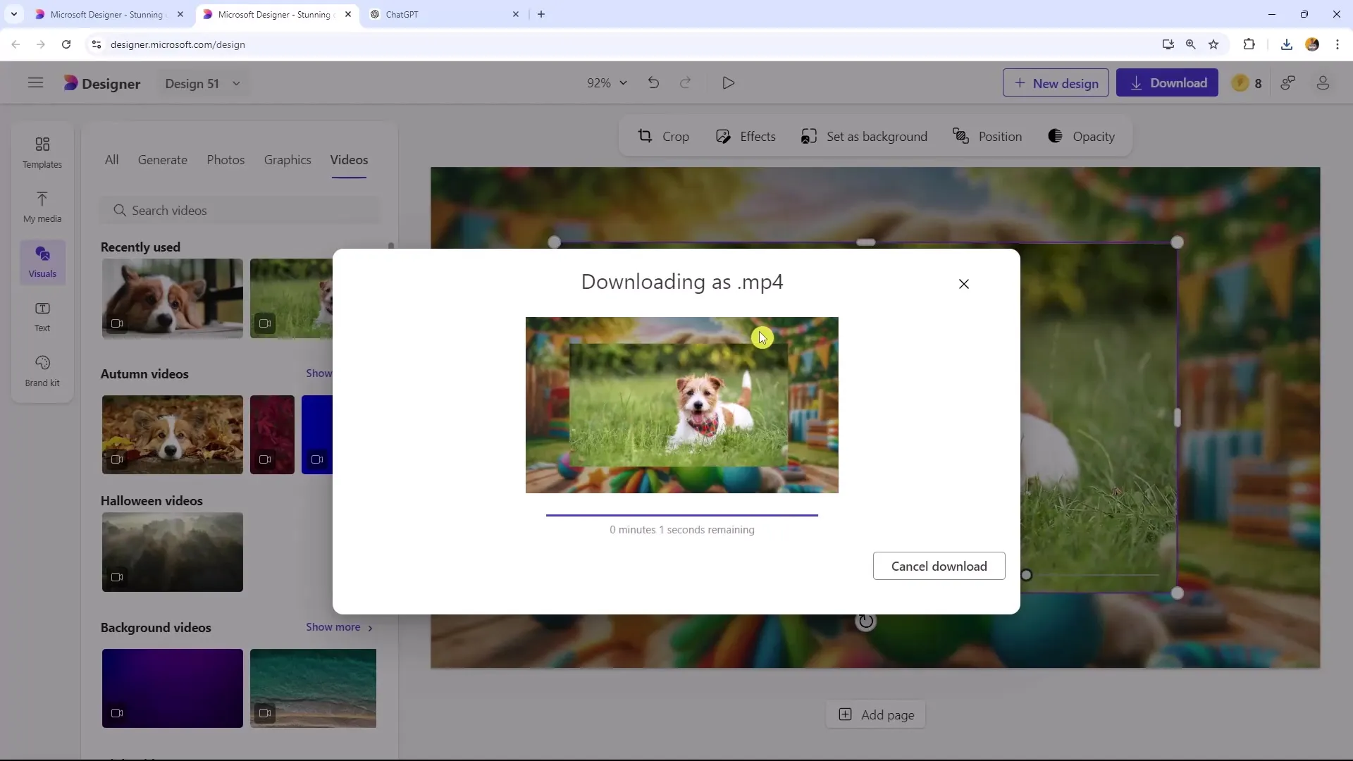 Effektiv eksport av design i Microsoft Designer