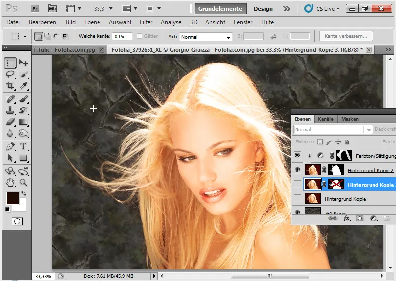 Nye funktioner i Photoshop CS5: Forbedre kanter og intelligente masker.