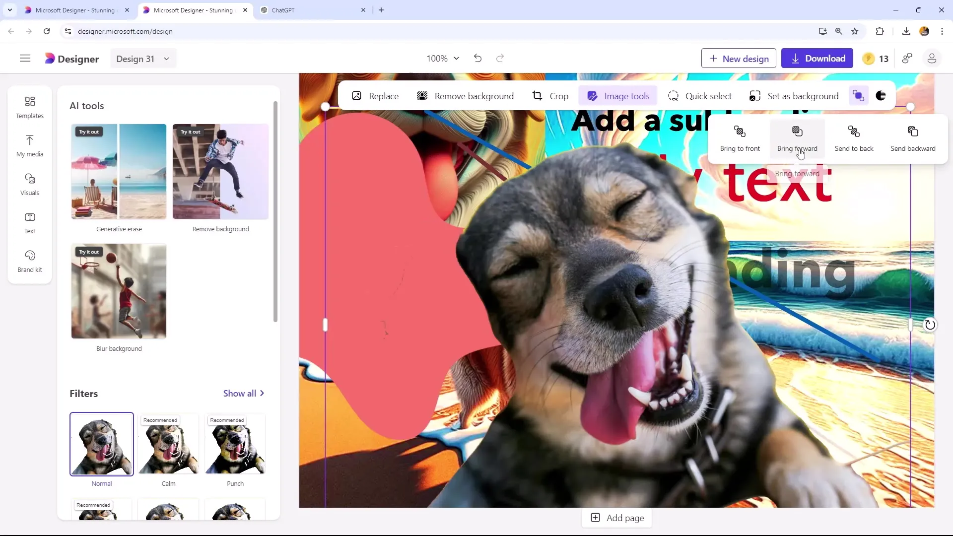 Effektivt arbeid med Microsoft Designer - optimal bruk av hurtigtaster