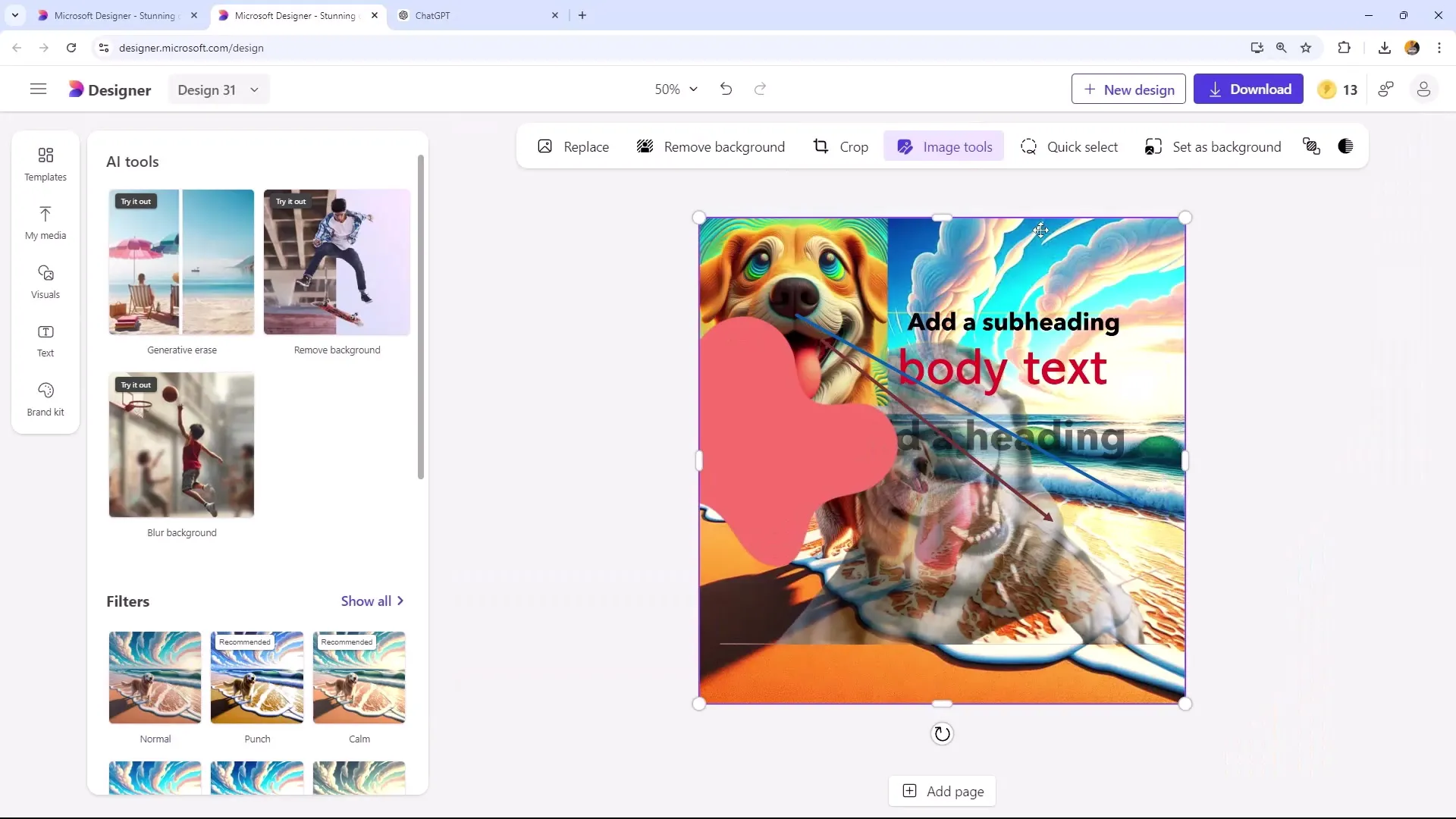 Effektivt arbeid med Microsoft Designer - optimalt utnytte hurtigkommandoer