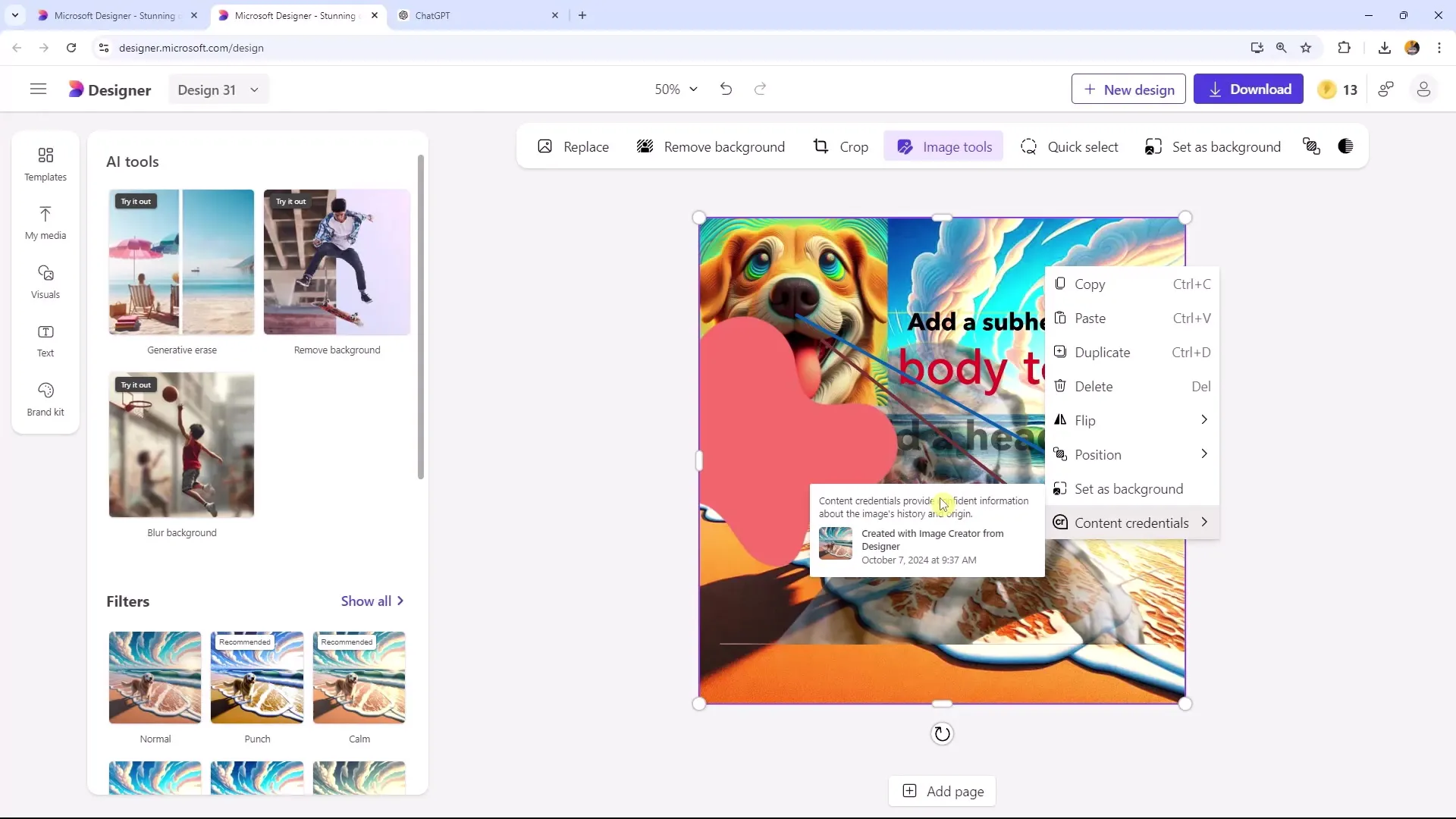 Effektivt arbeid med Microsoft Designer - optimalt utnytte hurtigtaster