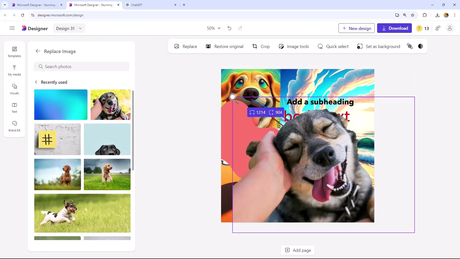 Effektivt arbeid med Microsoft Designer - optimalt utnytte hurtigtastene