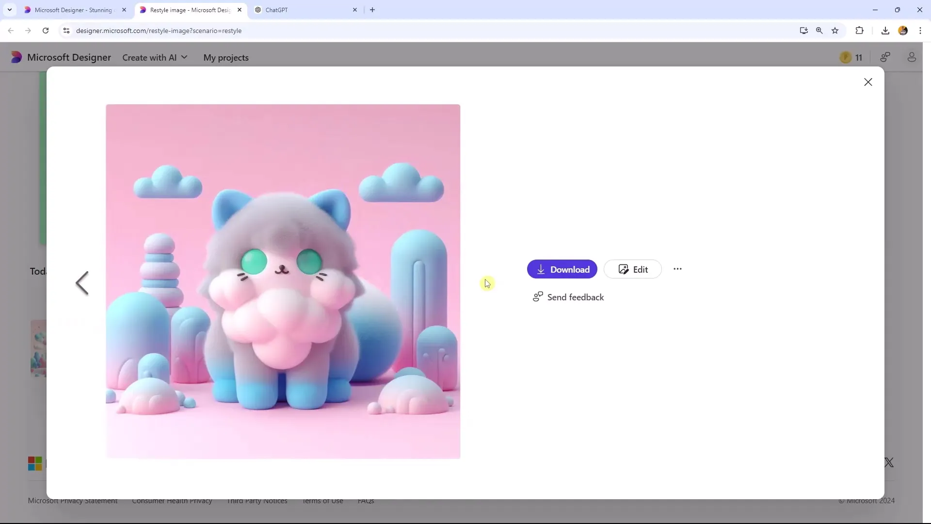 Bilder kreativ fornyes med Microsoft Designer
