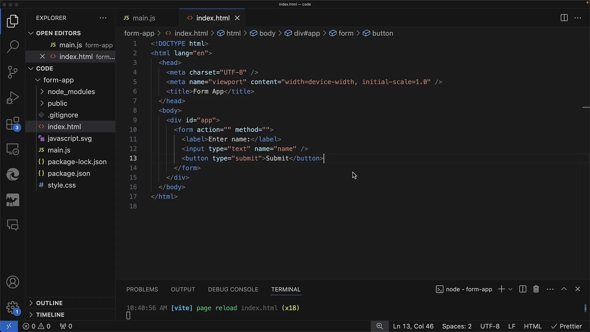 Creează-ți primul formular HTML