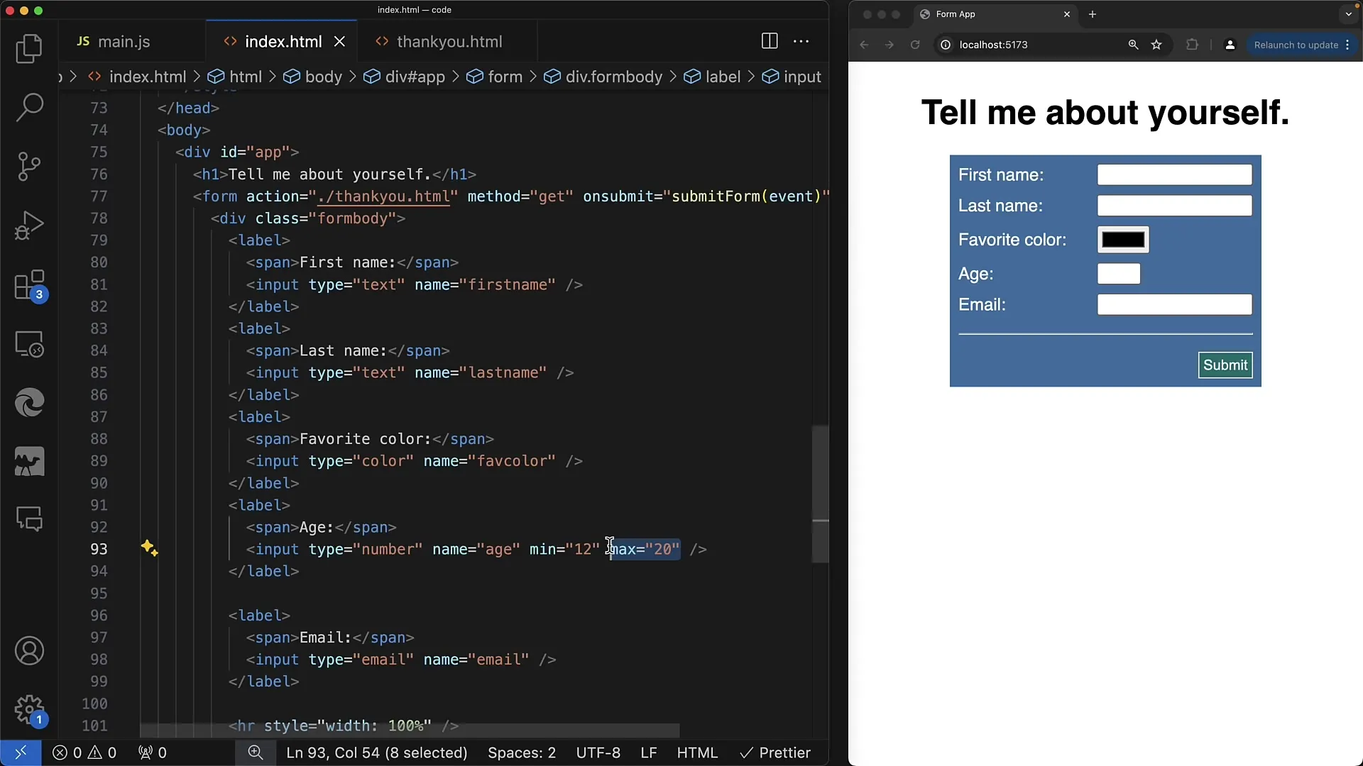 Creare moduli web: tipo di input Number e attributi in dettaglio