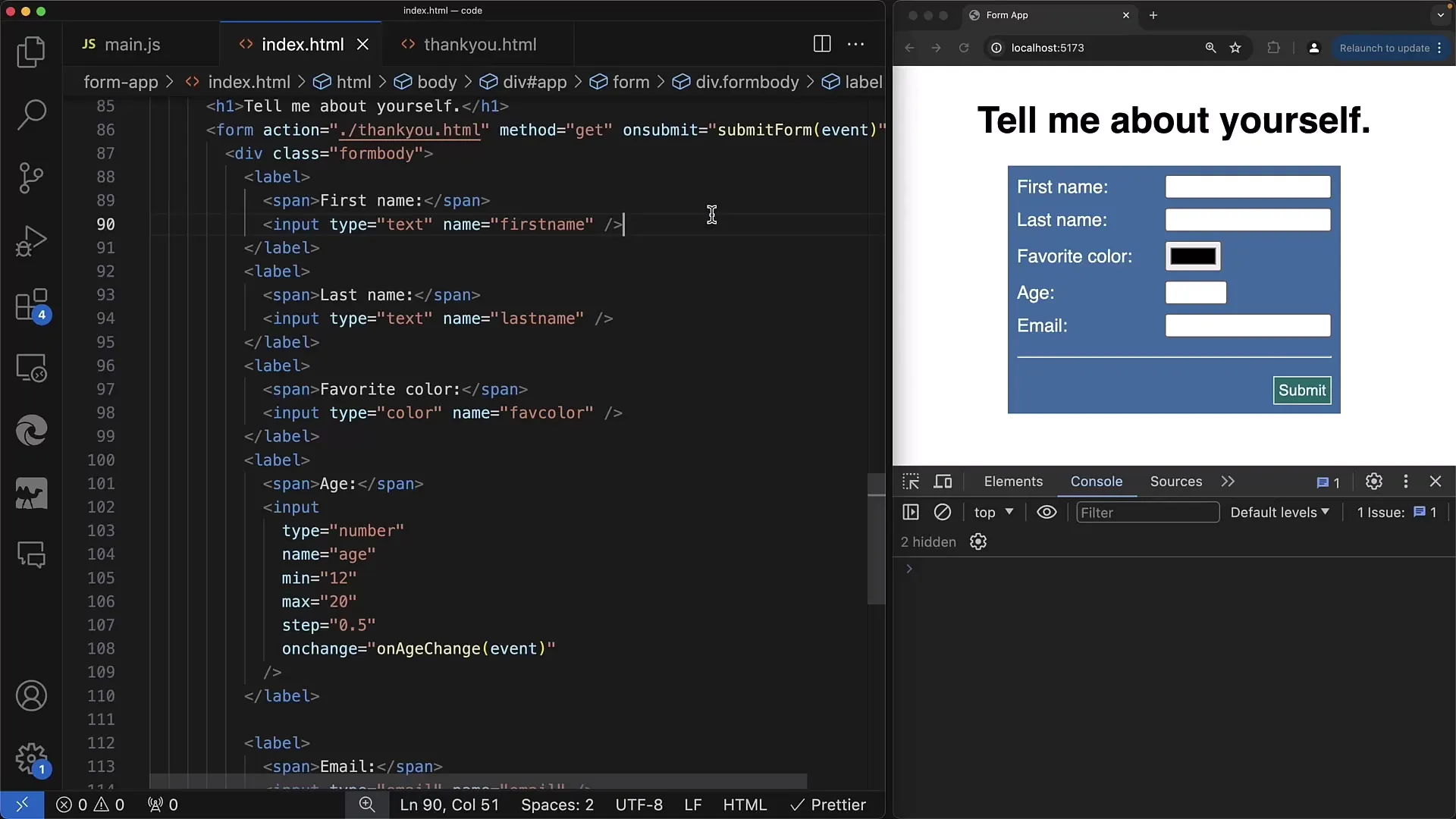 Reaja a mudanças nos elementos de input com JavaScript