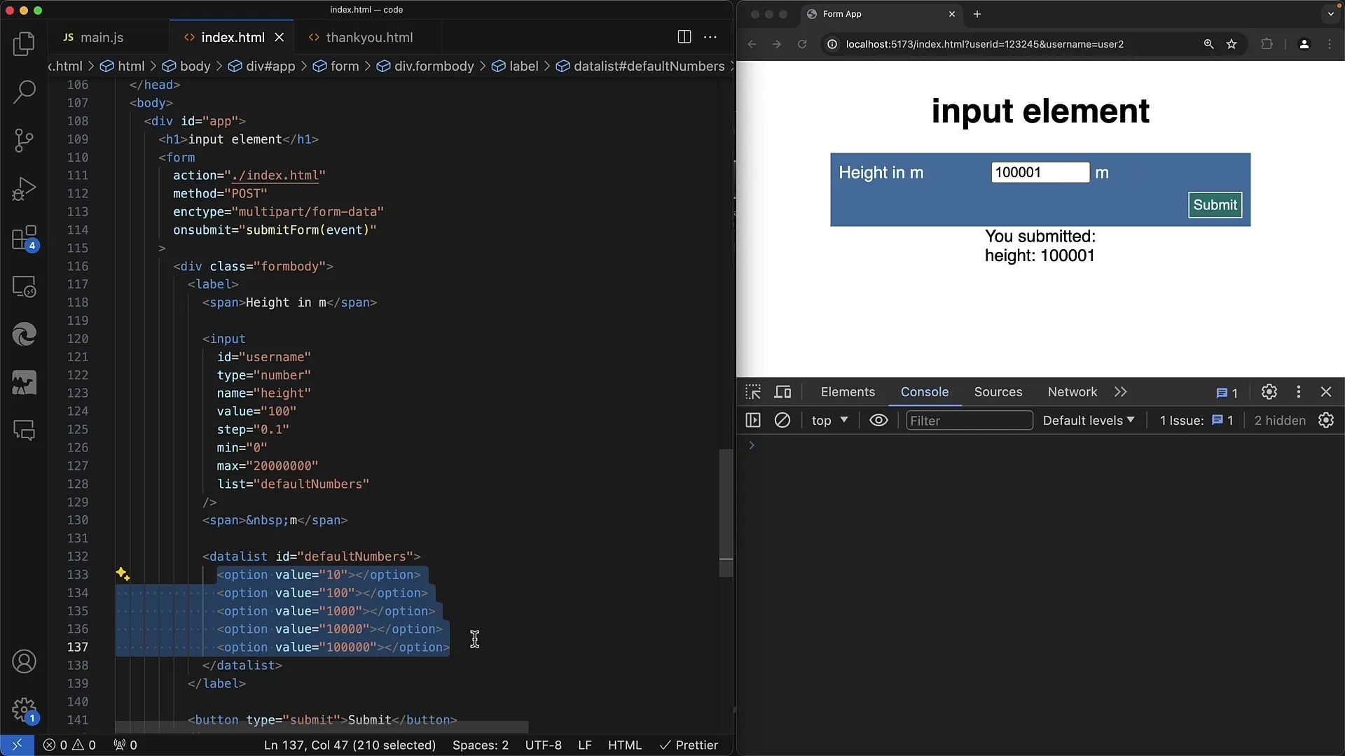 Optimización de la introducción de números en formularios web