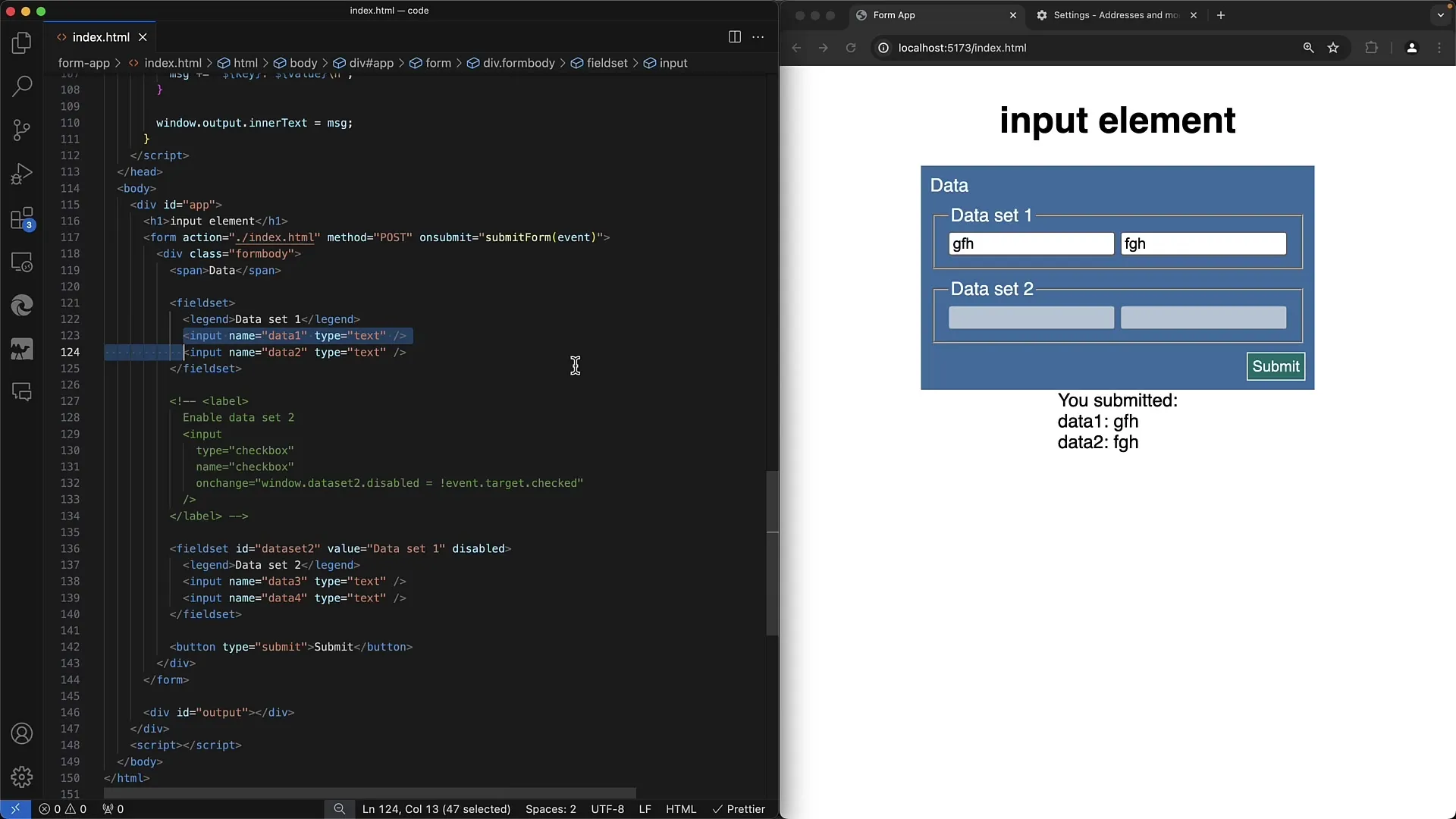 Creare moduli web: strutturazione con fieldsets