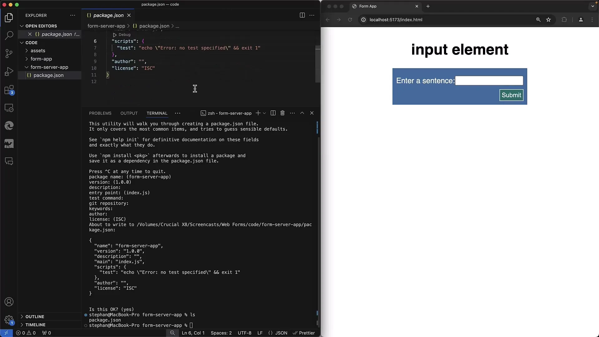 Behandling af webformularer på serversiden med Node.js og Express