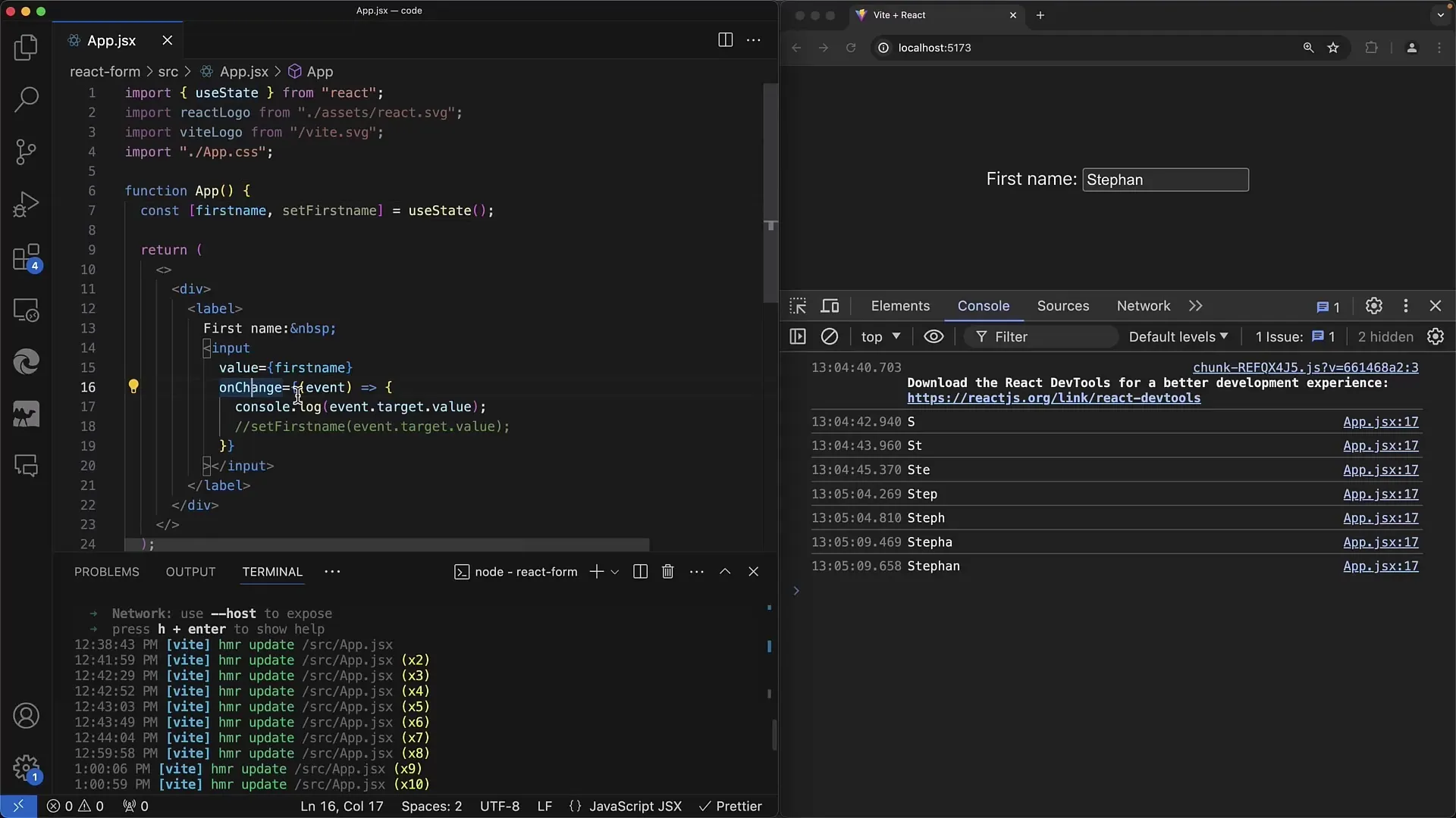 Lucrul cu elementele de intrare în React: Un ghid complet