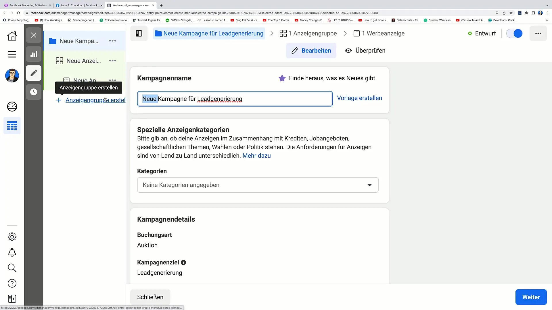 Vedoucí reklamní kampaně na Facebooku pro efektivní generování e-mailů
