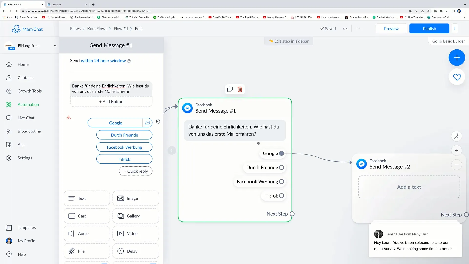 Erstellung komplexer Flows für erfolgreiches Facebook-Marketing Erstellung komplexer Flows für erfolgreiches Facebook-Marketing