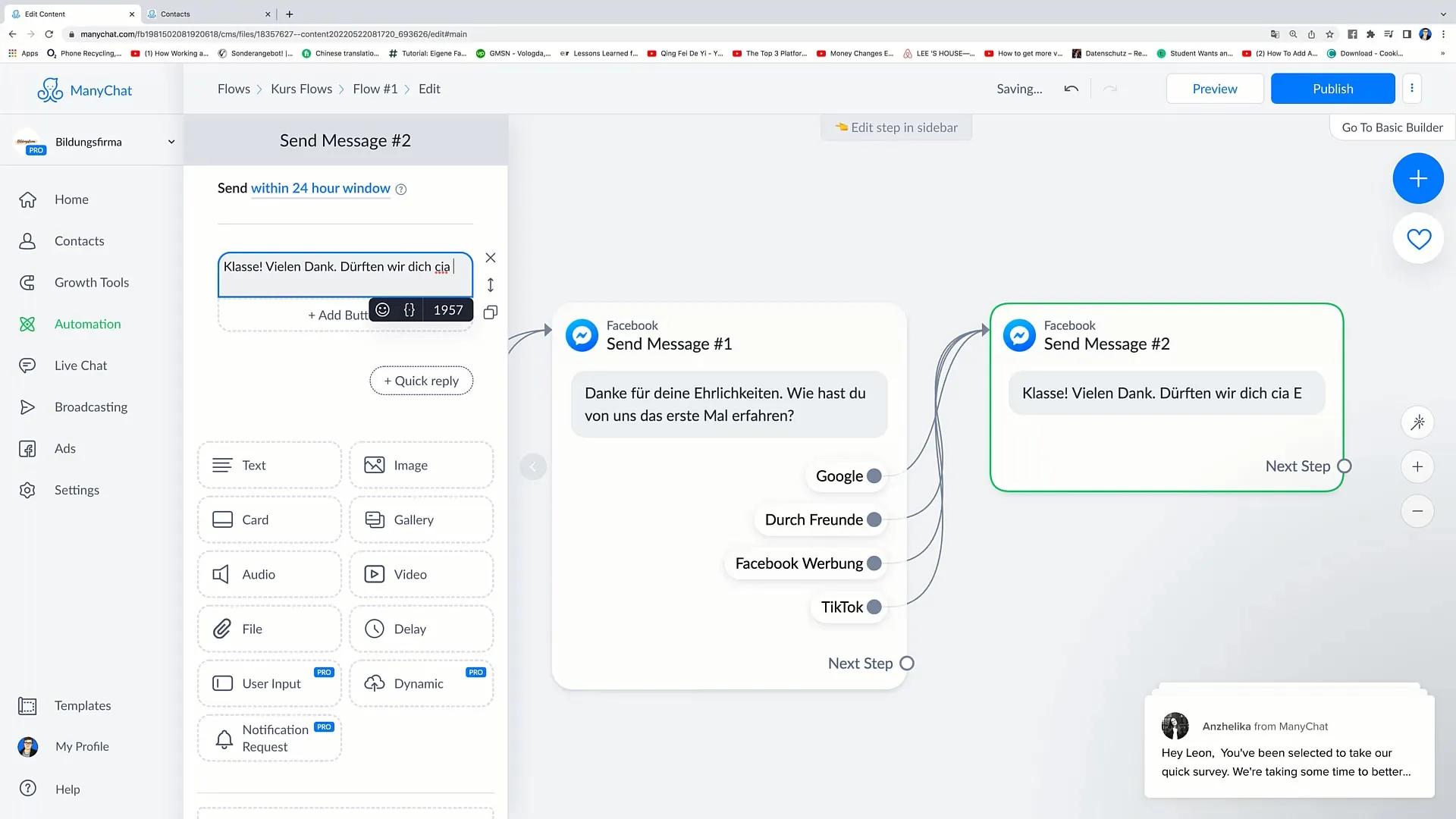 Erstellung komplexer Flows für erfolgreiches Facebook-Marketing Erstellung komplexer Flows für erfolgreiches Facebook-Marketing
