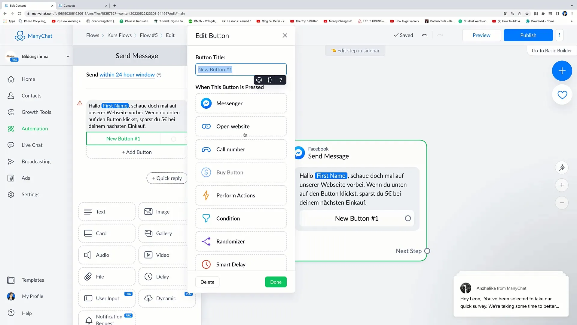 Facebook-Marketing: Anleitung zum Bearbeiten von Buttons in Nachrichten Facebook-Marketing: Anleitung zum Bearbeiten von Buttons in Nachrichten