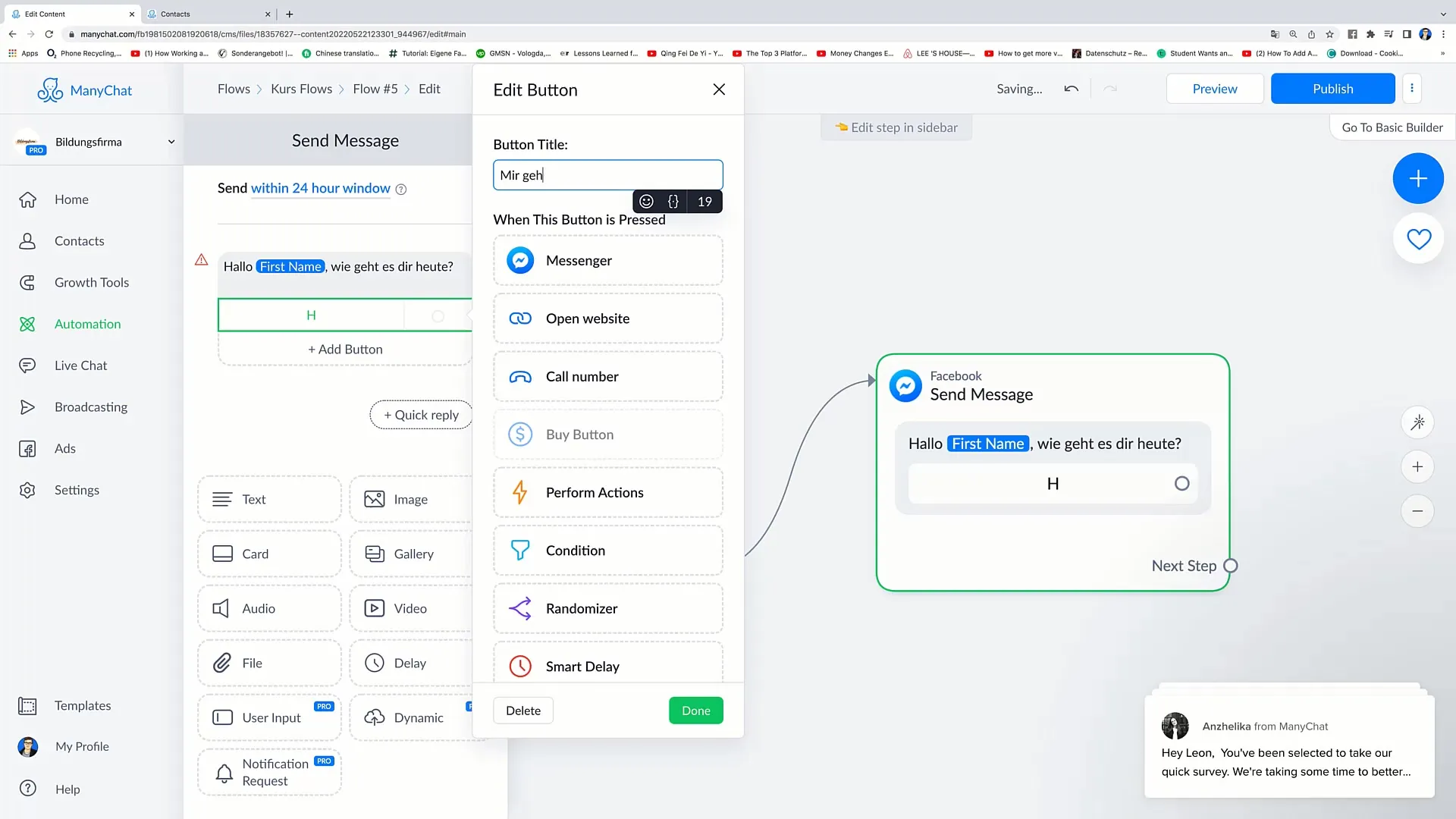 Facebook-Marketing: Anleitung zum Bearbeiten von Buttons in Nachrichten Facebook-Marketing: Anleitung zum Bearbeiten von Buttons in Nachrichten