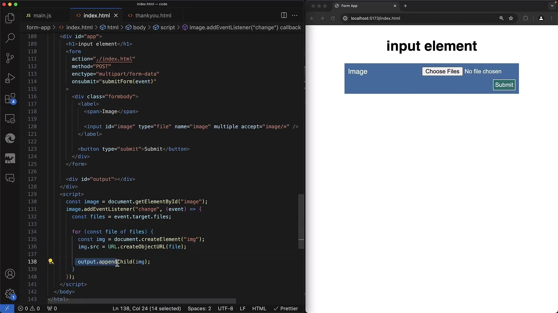 Fájlfeltöltés és előnézet JavaScript segítségével