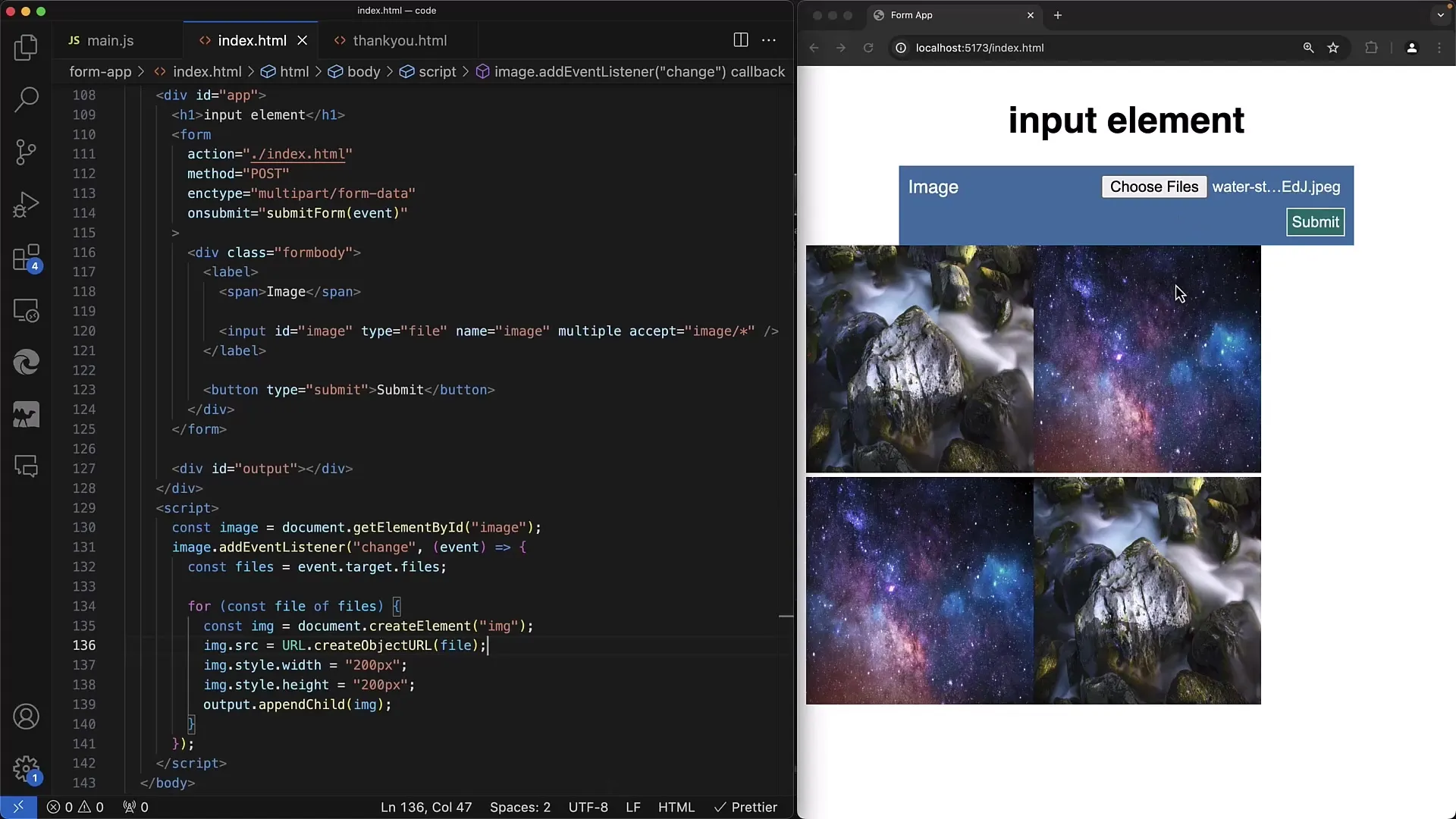 Fájlfeltöltés és előnézet JavaScript segítségével