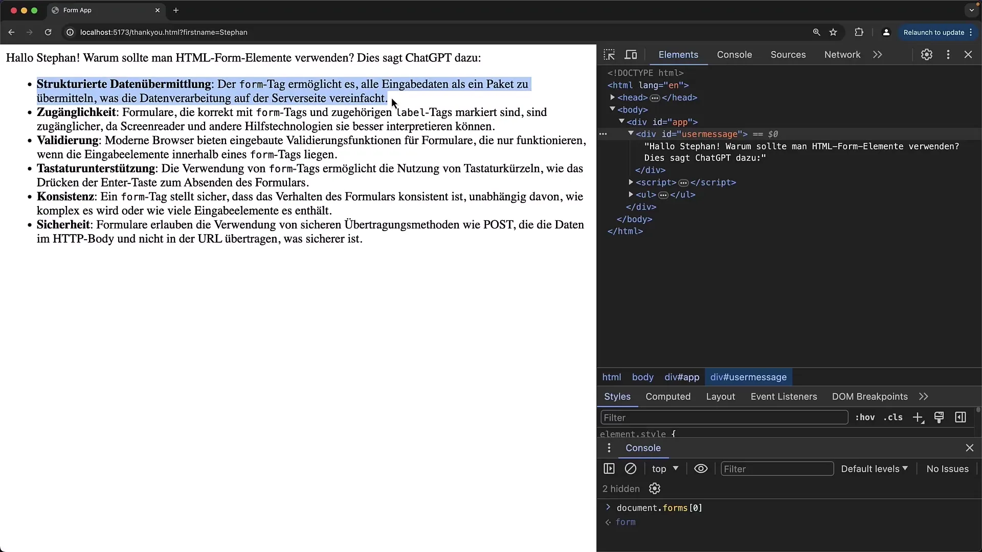 Fordelene ved HTML-formularer og anvendelsen af form-tags i webapplikationer
