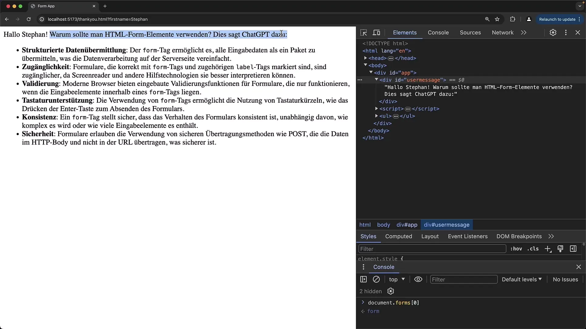 Fordelene ved HTML-formularer og brugen af form-tags i webapplikationer