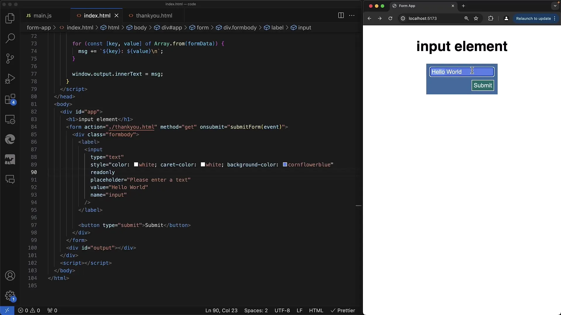 Utilizzo ottimale degli attributi nei moduli web
