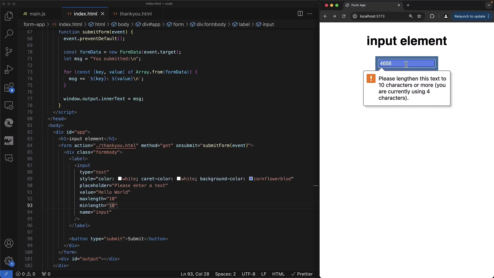 Utilizzo ottimale degli attributi nei moduli web