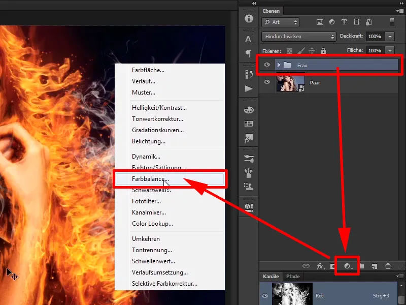 Photoshop composing - Fire and ice - Part 09: The icy look of the man