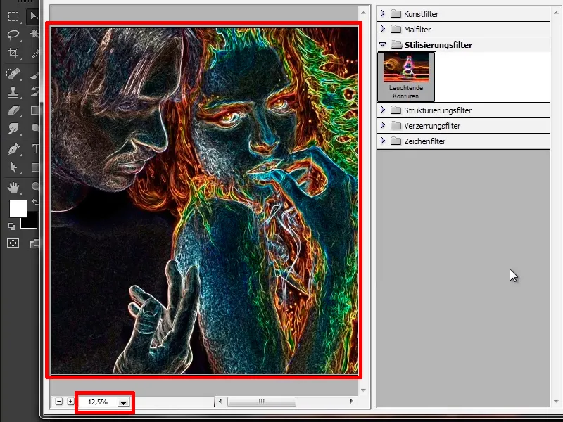 Photoshop composing - Fire and ice - Part 09: The icy look of the man