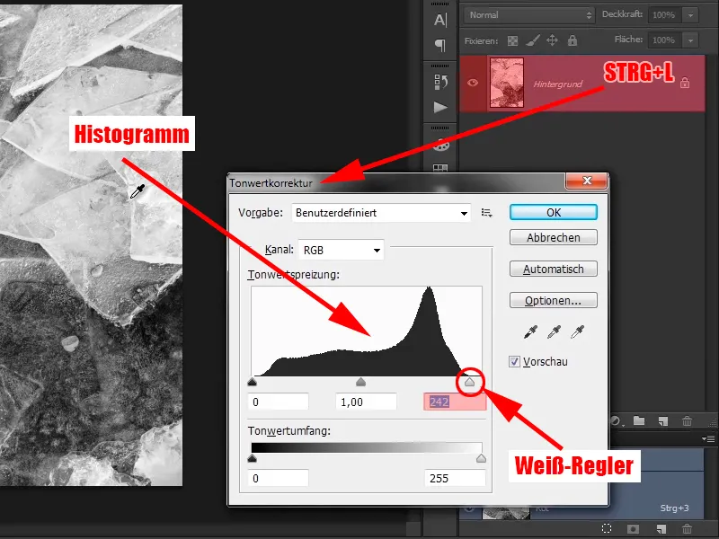 Photoshop composing - Fire and ice - Part 09: The icy look of the man