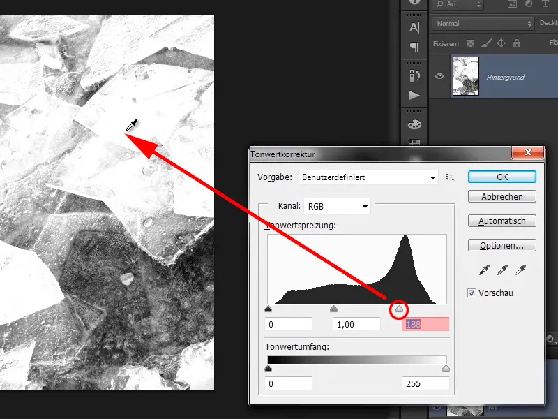 Photoshop composing - Fire and ice - Part 09: The icy look of the man