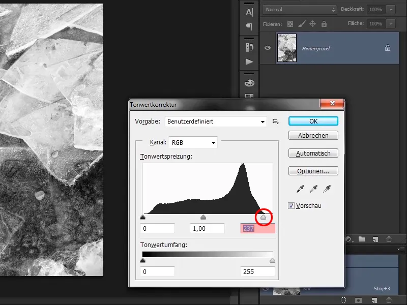 Photoshop composing - Fire and ice - Part 09: The icy look of the man