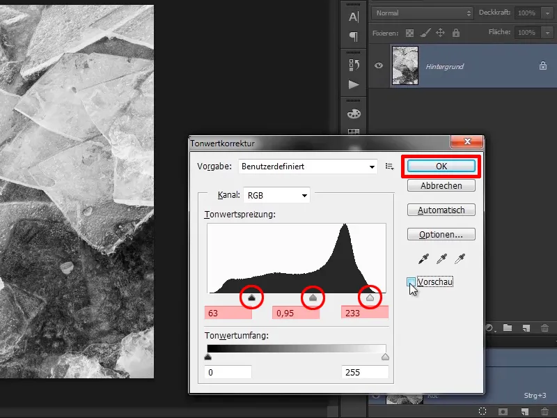 Photoshop composing - Fire and ice - Part 09: The icy look of the man